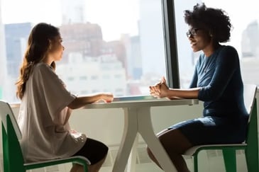 Female recruiter conducting interview with female candidate