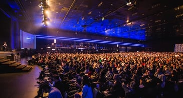 executives at a grocery conference