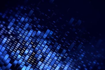 AI cloud computing binary code