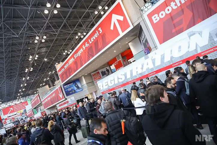 Crowd of people at the 2019 NRF conference