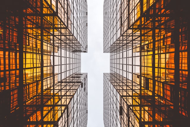 building in golden colours