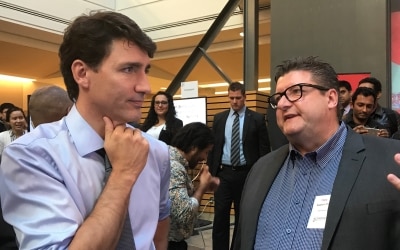 Prime Minister Trudeau meets Daisy