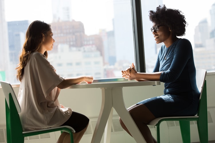 Female recruiter conducting interview with female candidate
